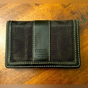 Coach leather signature credit card wallet